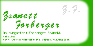 zsanett forberger business card